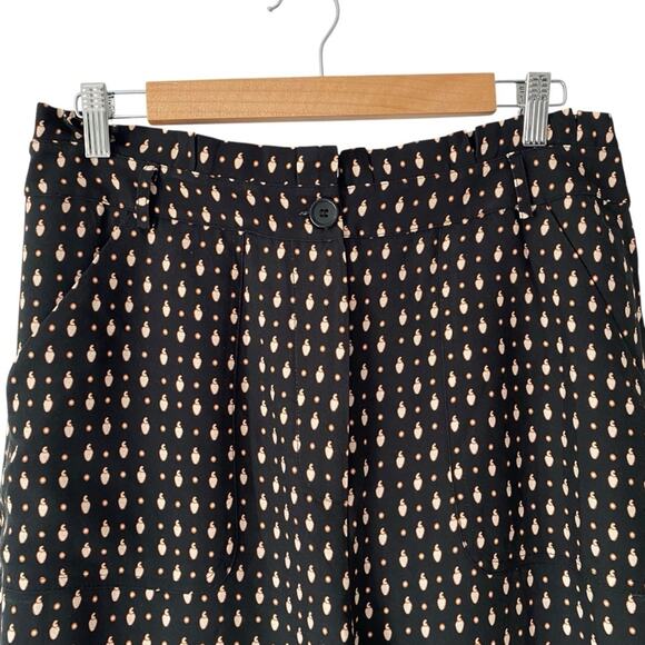 Farm Rio Anthropologie Tucker Paper bag Black Fruit Pants size large NO BELT - Picture 7 of 9